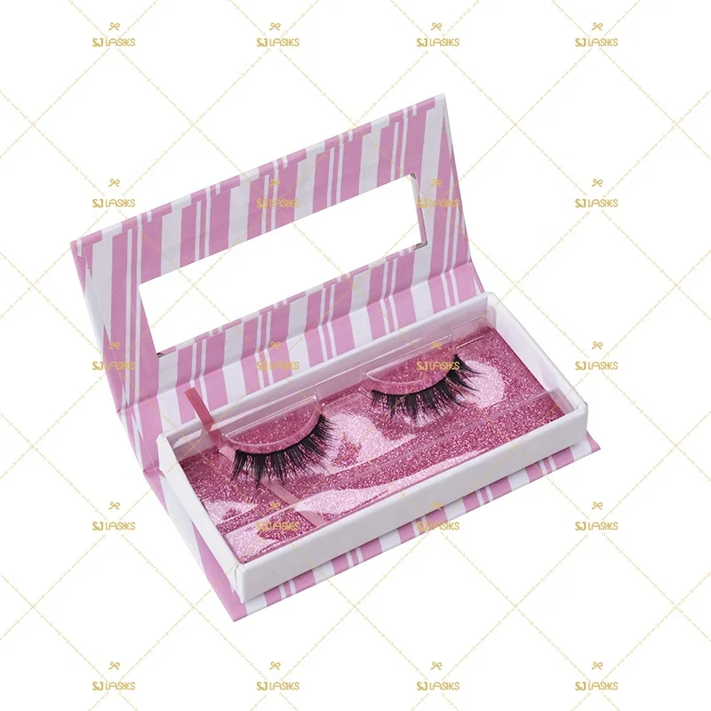 

Private eyelash packaging box 3d mink/silk lashes custom eyelash box empty packaging magnetic lash kit eyeliner set