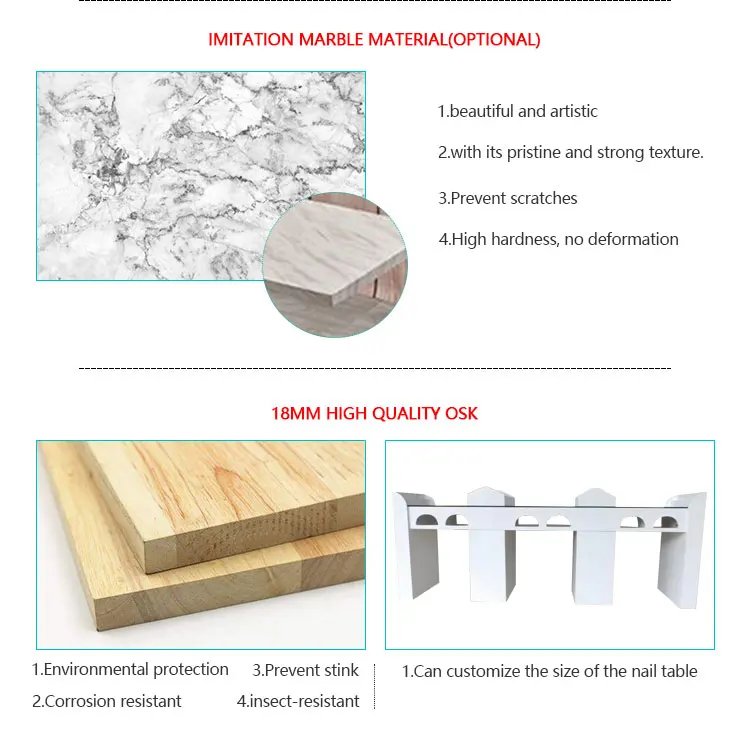 Modern White Nail Salon Nail Table Manicure Station Manicure Table With