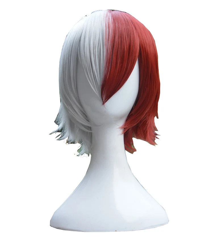 

Red, white and color matching Hair Anime Comic Exhibition Cosplay Halloween Hair COS Ombre Wigs Cool Men Hair, Pic showed