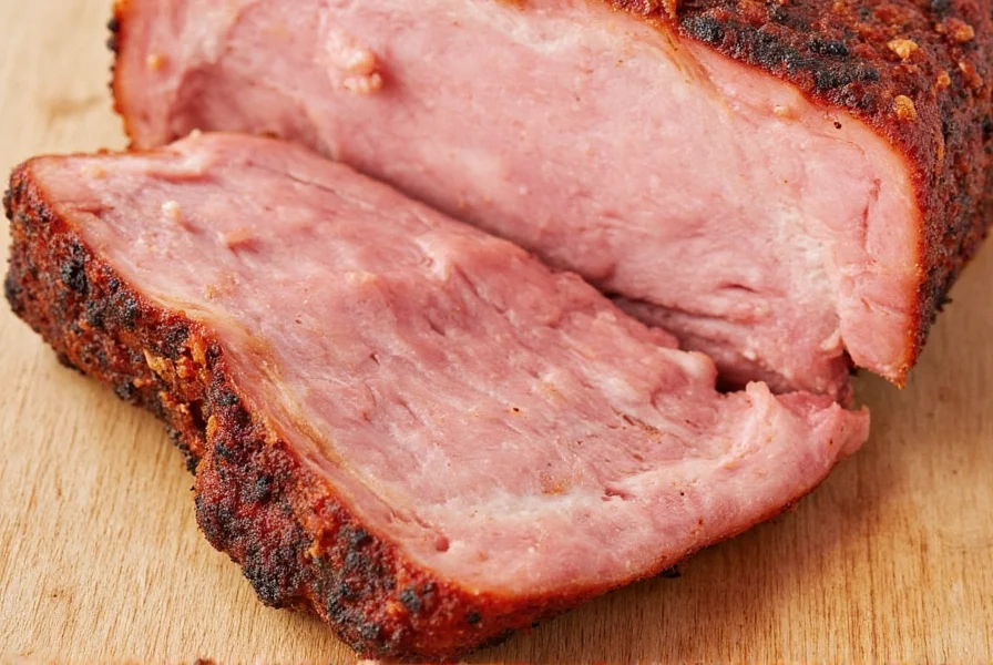 Hand applying spice rub to pork shoulder