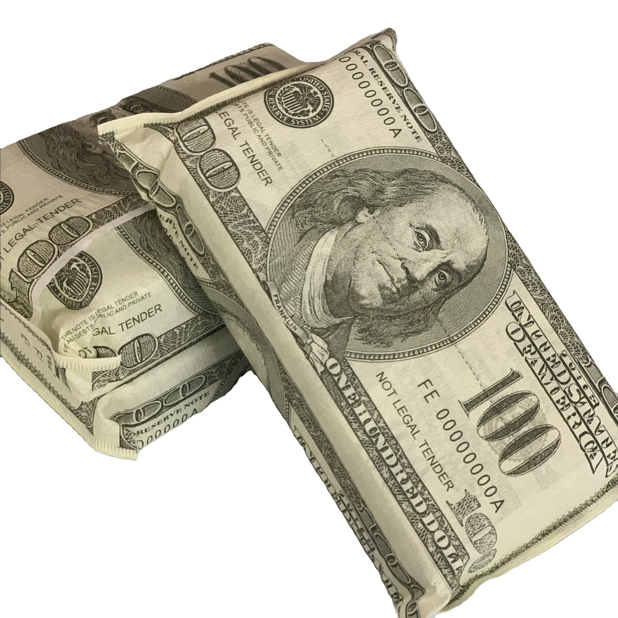 

Soft Paper Printed Money Dollars Pack Custom Logo Facial Tissue, White