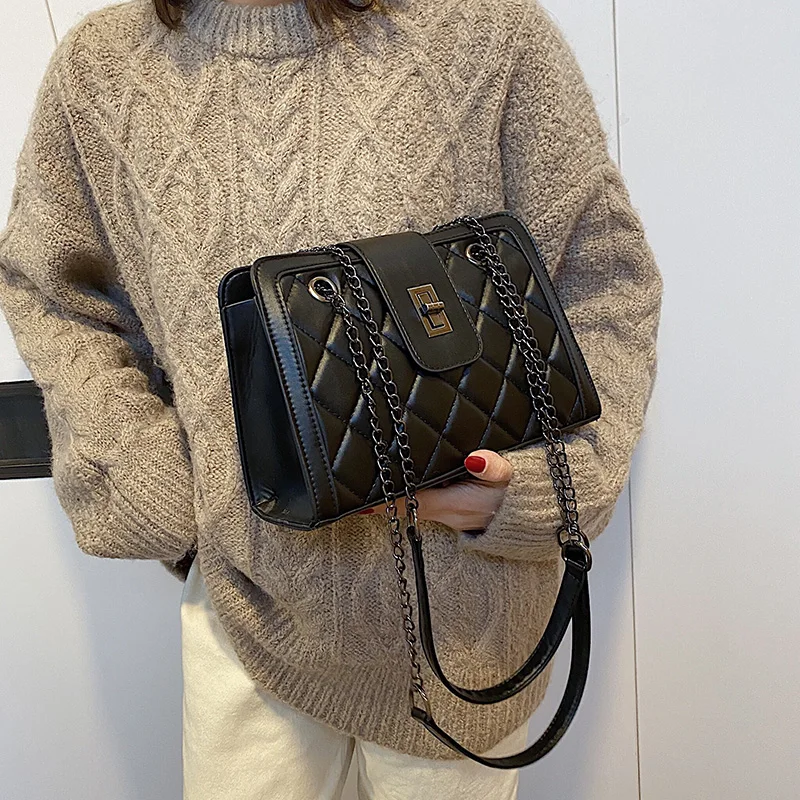 

wholesale shoulder large ladies designer hand bags women handbag branded pu leather ladies women shoulder for girls