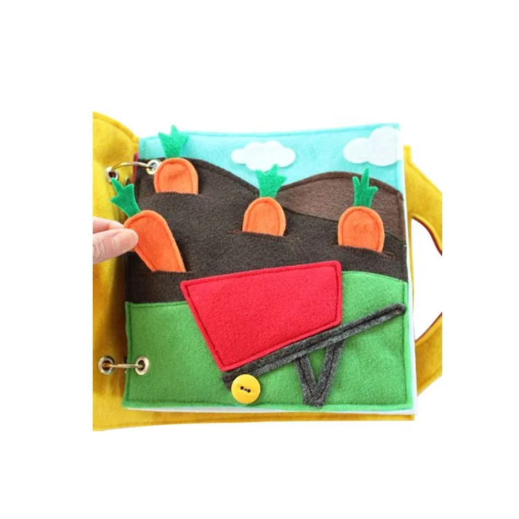 
Baby educational cloth book soft color fabric felt book 