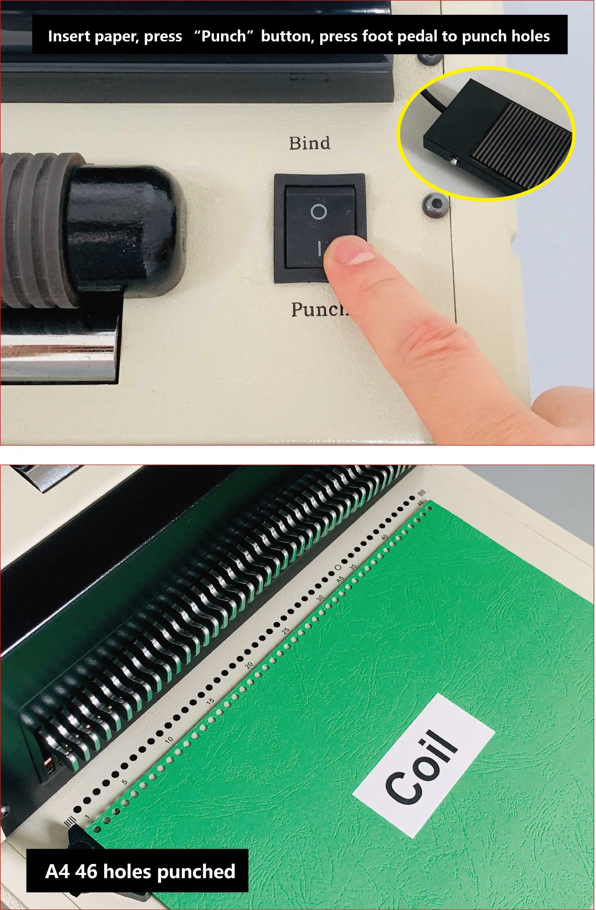 Tongro Mc8706 A3 Coil Binding Machine Plastic Spiral Coil Book Binding