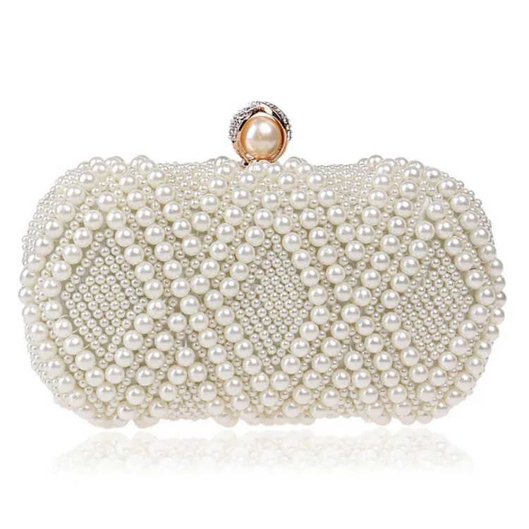 

2022 Women Pearl Beaded Evening Clutch Handbags Wedding Party Bags Ladies Clutch pearl evening Bag