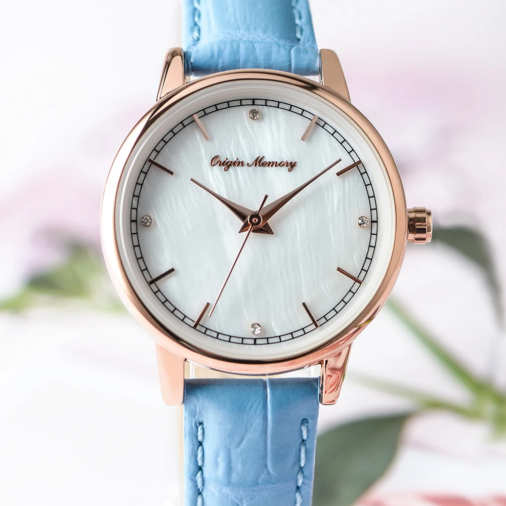 

Fashion Casual Watch Women Waterproof Cow Leather Strap Quartz Wrist Watch Luxury Women Watch