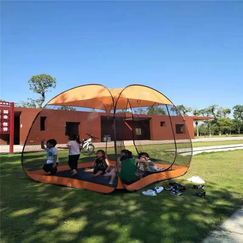 

family garden Outdoor folding Mosquito Net Tent, Green & blue