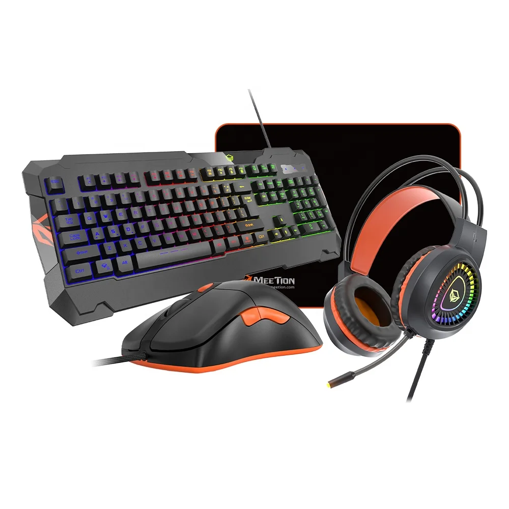 

MEETION C505 kit gaming earphones headsets rgb gaming keyboard and mouse pads keyboard mouse combos set