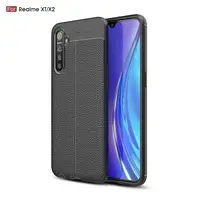 

Litchi Leather Pattern TPU Back Cover Phone Case For OPPO Realme XT