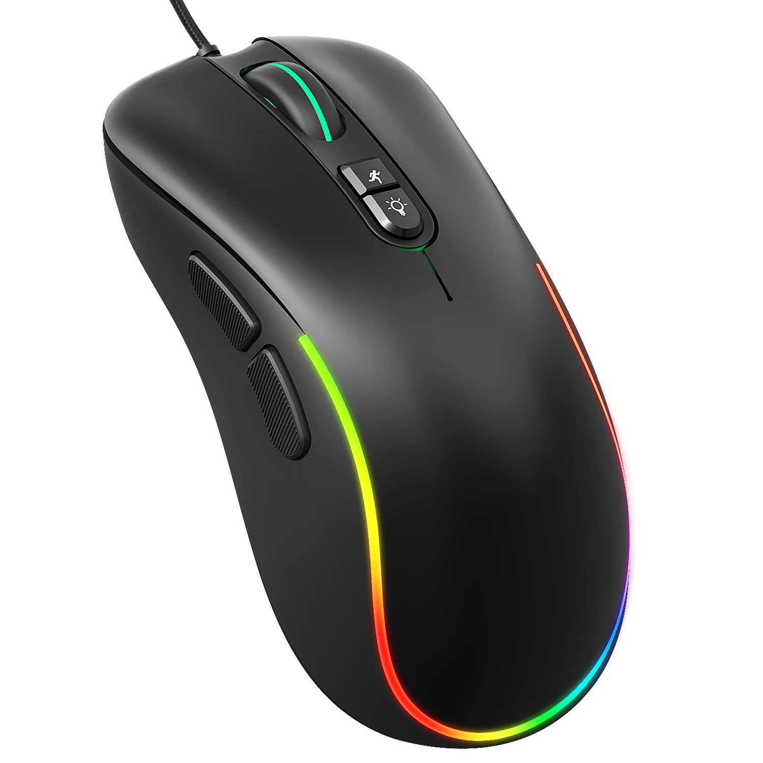 

J300 RGB Lighting Programmable Gaming Mouse Wired Mouse Adjustable DPI 1000/1600/2400/3200/4800/6400