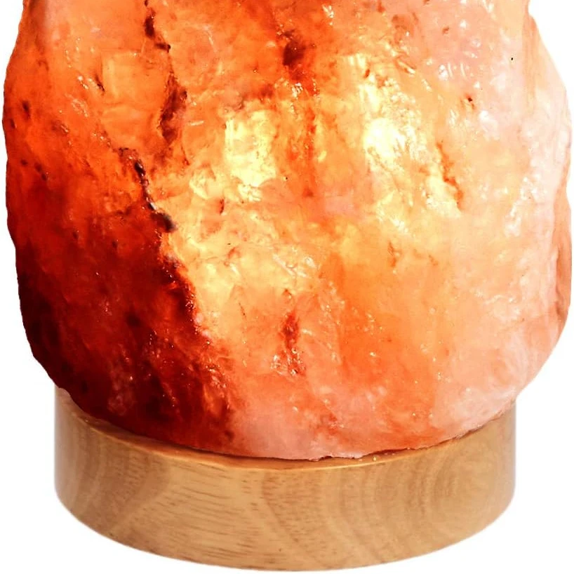 

Aroma Diffuser with Salt Lamp Natural Himalayan Salt Lamp Wood Base with Dimmer Switch Crystal Pink Salt Lamp