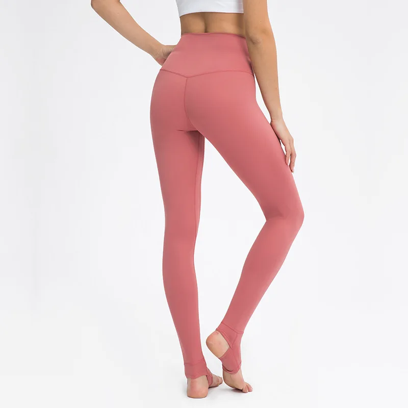 

2021 New High Waist Hip Lifting Yoga Pants For Women Solid Color Slim Dance Pants Elastic Fitness Gym Leggings Step Foot Pants, Customized colors