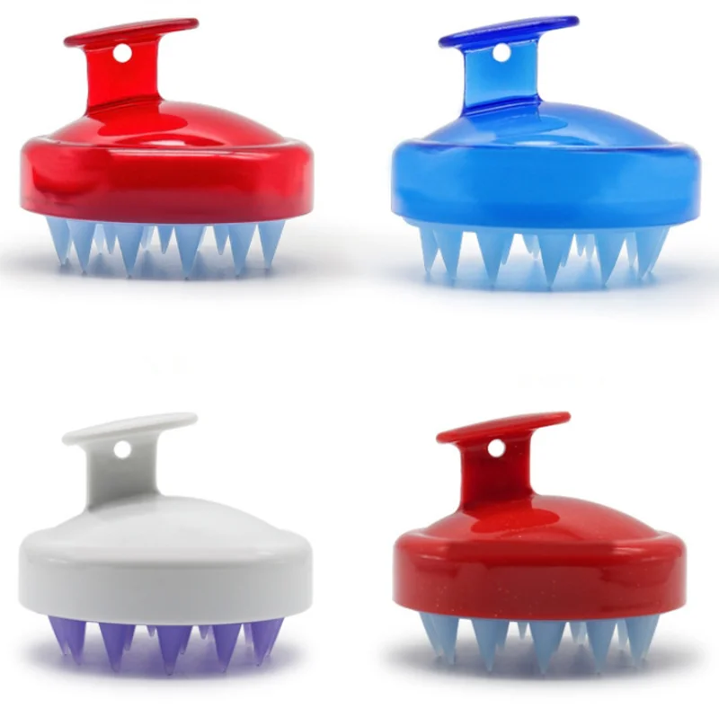 

Silicone Head Hair Shampoo Scalp Massager Brush Massage Scalp Shower Brush, Silicone Brush For Shampoo, Red, pink, purple, mint green, black, etc