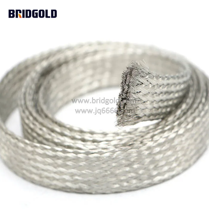 Flat Tinned Copper Braid Width Length Flexible Copper Braid