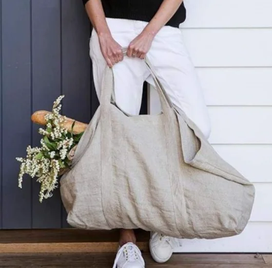 

Hot sale oem odm environmental eco reusable street shoulder handbag pure linen tote shopping bag, Nature/customized color