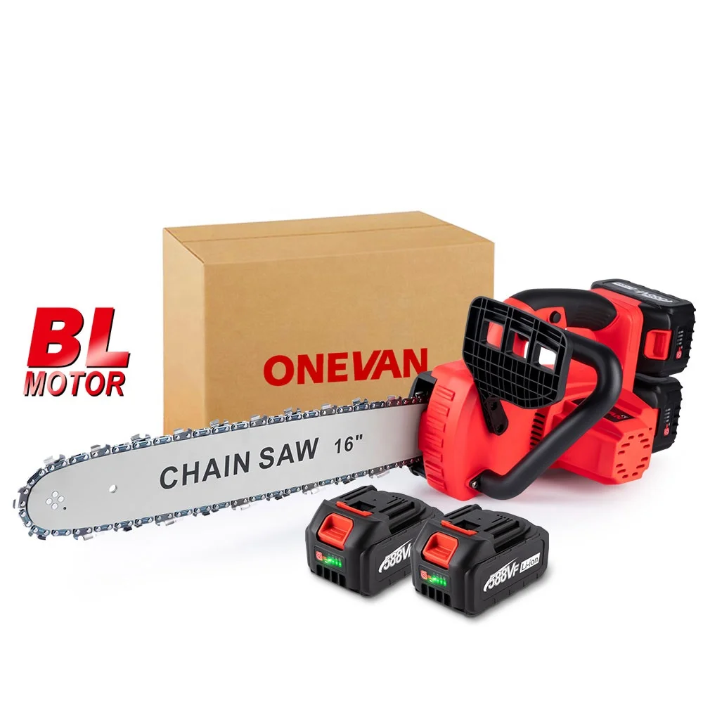 

ONEVAN 7980W 16 inch Cordless Electric Saw Chainsaw Brushless Motor Logging Cutter Pruning Garden Tool For Makita 18V Battery