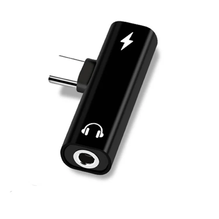 

Capsule Portable Usb C Headphone Adapter converter Support 3.5mm jack and Type C Charging 2 in 1 Usb c audio charger adapter, Black pink silver red golden