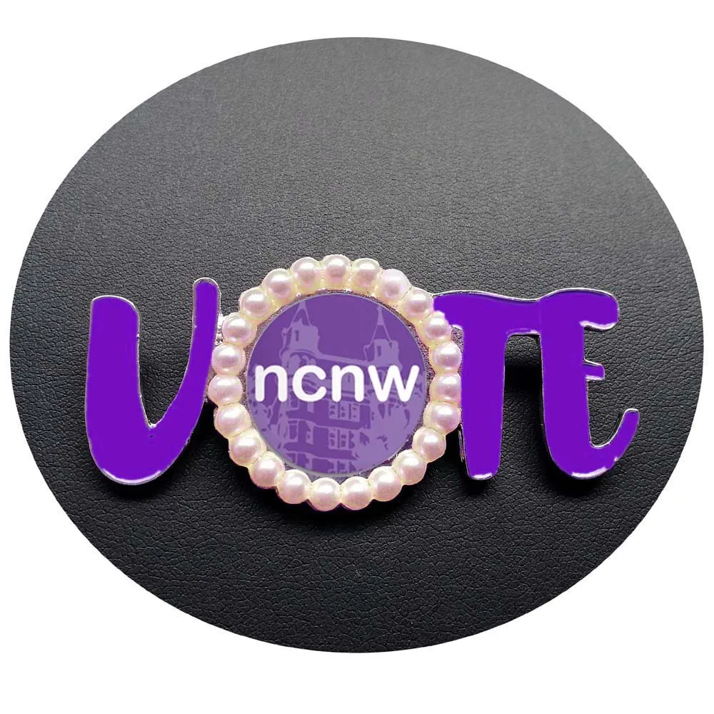 NCNW Purple Vote Pin Brooch Jewelry