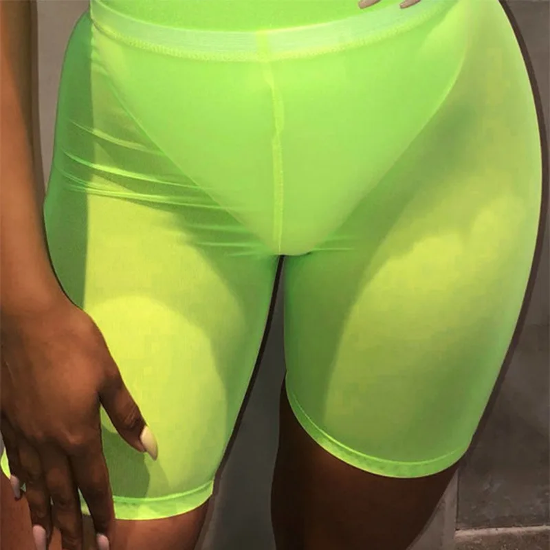 

WW-1179 Sexy Pure Color White Gauze Semi-permeable Shorts Fashion Sexy Mesh Shorts, Same as picture