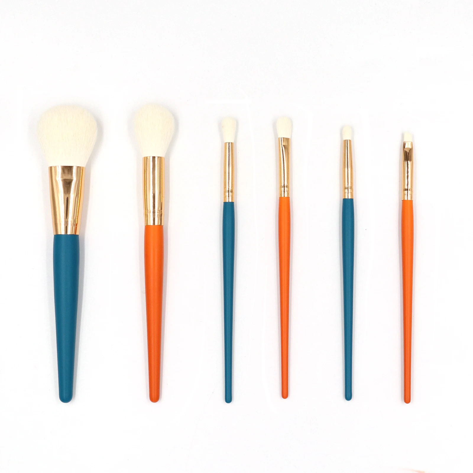 

New Design Multi Color Makeup brushes private label Eye shadow Blush Powder Makeup Brush Set 6 pieces Mini make up brushes