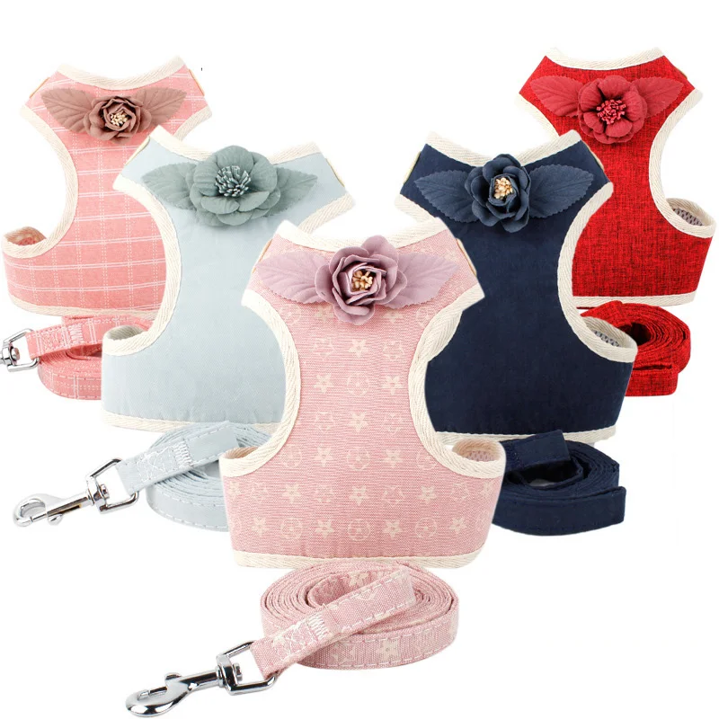 

New fashion pet products pet vest dog rope leash dog vest harness, Red and pink