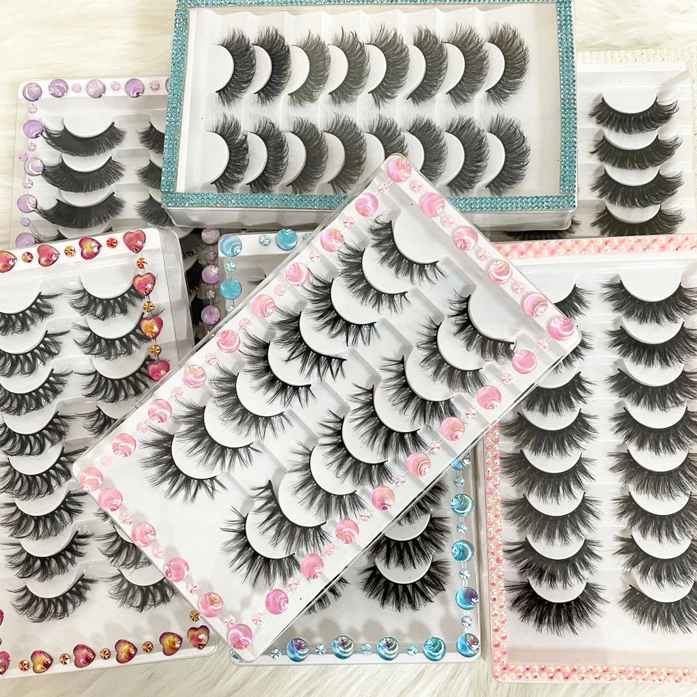 

Cruelty free 25mm 3d full strip mink eyelashes wispy silk natural synthetic lashes synthetic bulk wholesale false eyelashes