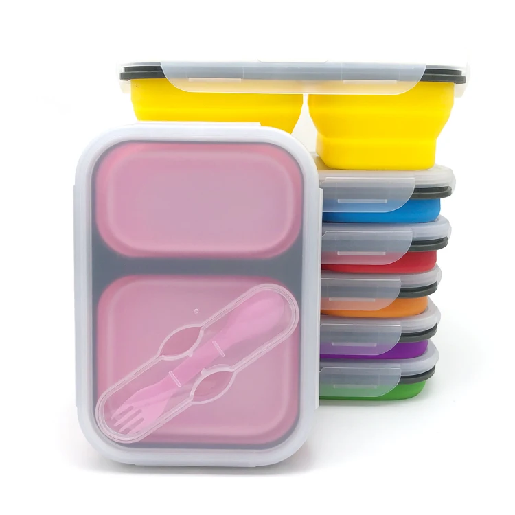 

Livesilicone BPA Free collapsible silicone foldable lunch box containers, Welcome to customize other colors