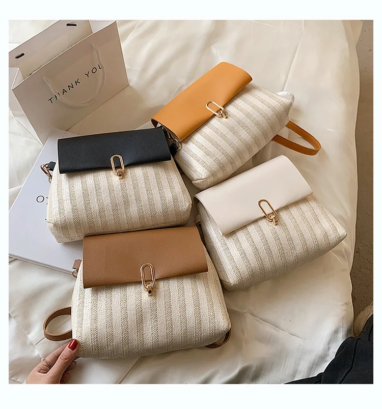 

L246 fashion custom retro woman pu leather large capacity hand bag wholesale lattice single shoulder messenger bag, White, yellow, black, brown