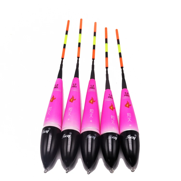 

High Buoyancy LED Fishing Wood Float Bobber Fishing Float Sinking Electronic Drift Fishing Float, Pink /black