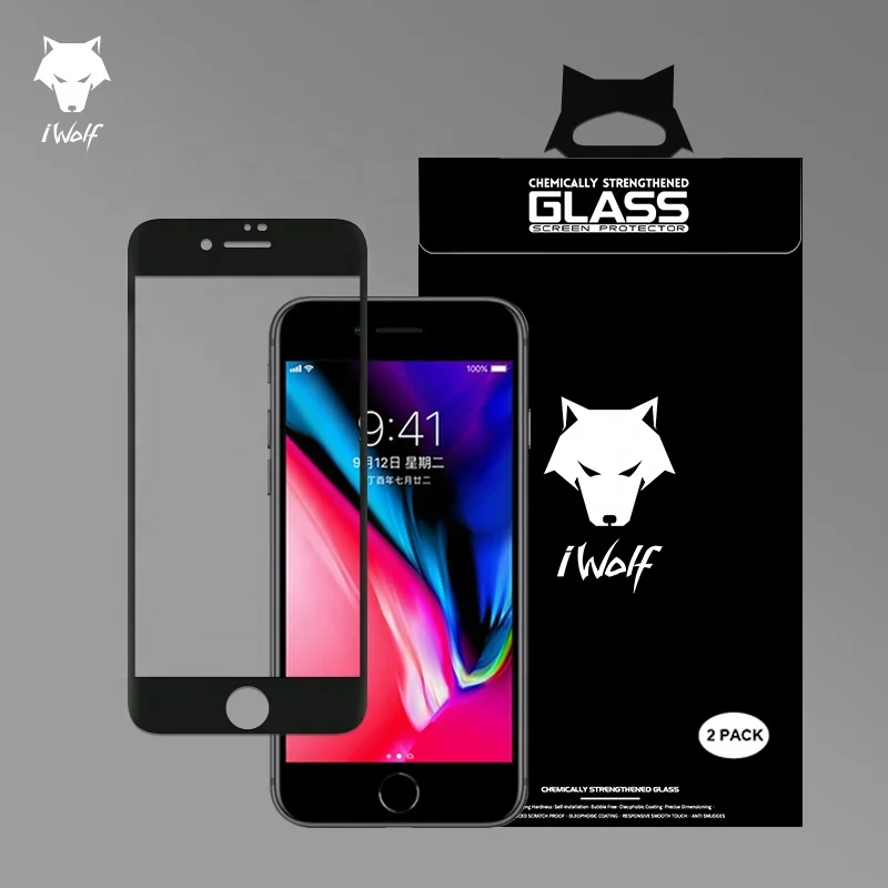 

wholesale 2pack 3D full cover phone film protector 9H tempered glass screen protector for iphone 6 6 plus