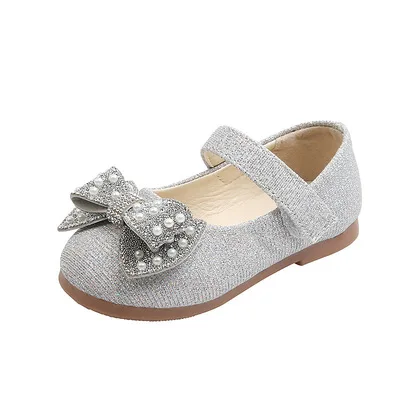 

NIAN OEM Der schuh der prinzessin.Elegant Beautiful Little Girls Dress For Party Princess High Quality Colorful Girls Shoes, Pink gold silver
