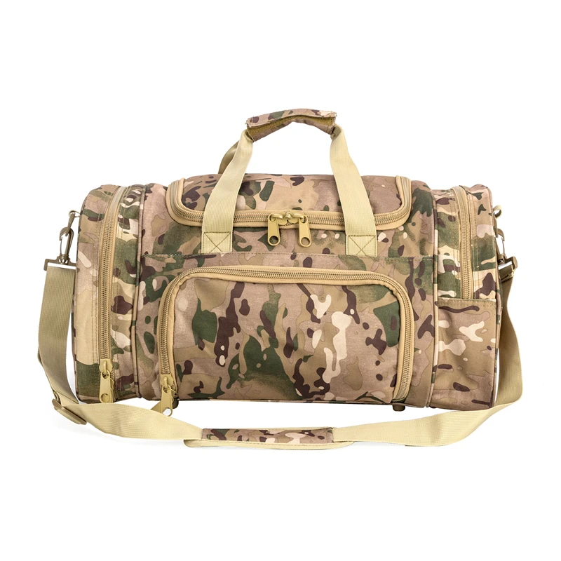 

Gym for Men Tactical Military Travel Work Out Bags Adjustable shoulder Sport Hunting Hiking Outdoor Duffle Bag, Multicam
