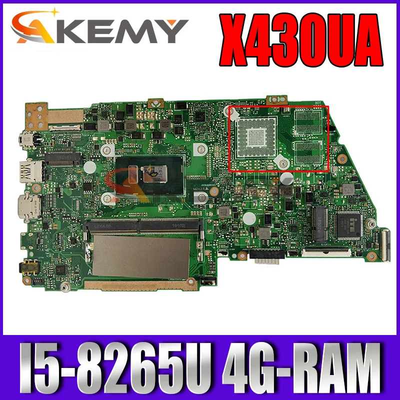 

For ASUS X430UA X430U A430U S4300U Laptop motherboard Motherboard X430UA Mainboard 4G-RAM I5-8265U