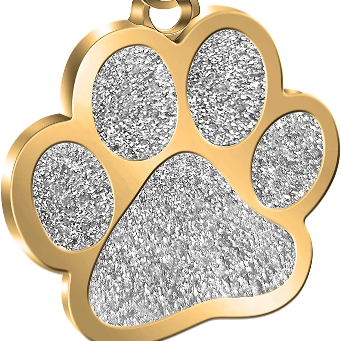 

Personalized Engrave Pet ID Tags Paw Shape Custom Glitter Pet Supplies Engrave Name Number Elegant Plated Unique Gift for Cats, Red/green/blue/purple/pink/light purple/silver/gold