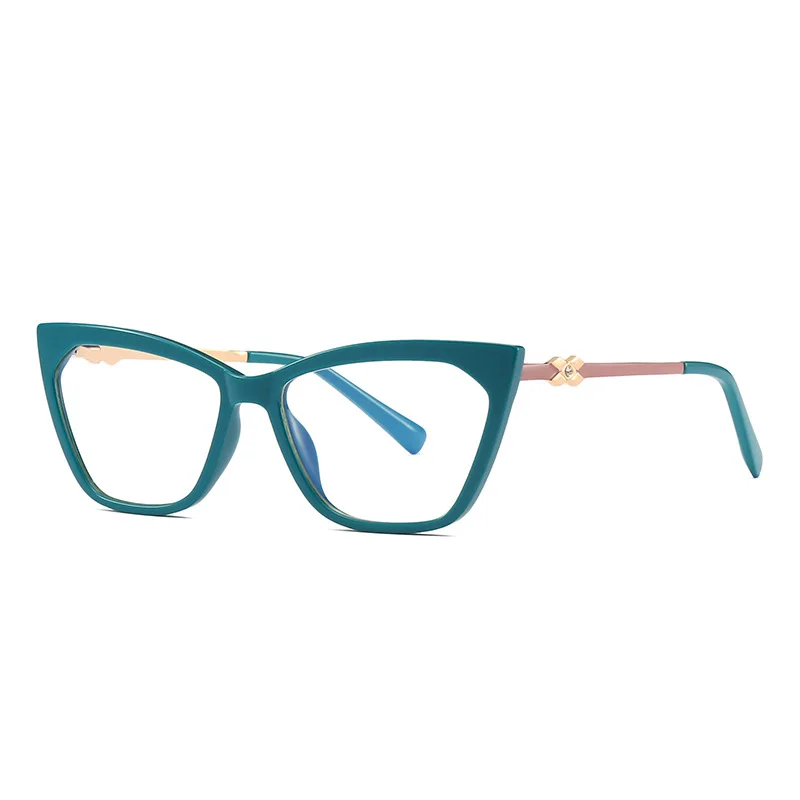 

Clear High Quality Frame Red Blue Light Blocking Gaming Cat Eye Glasses Frames, Shown