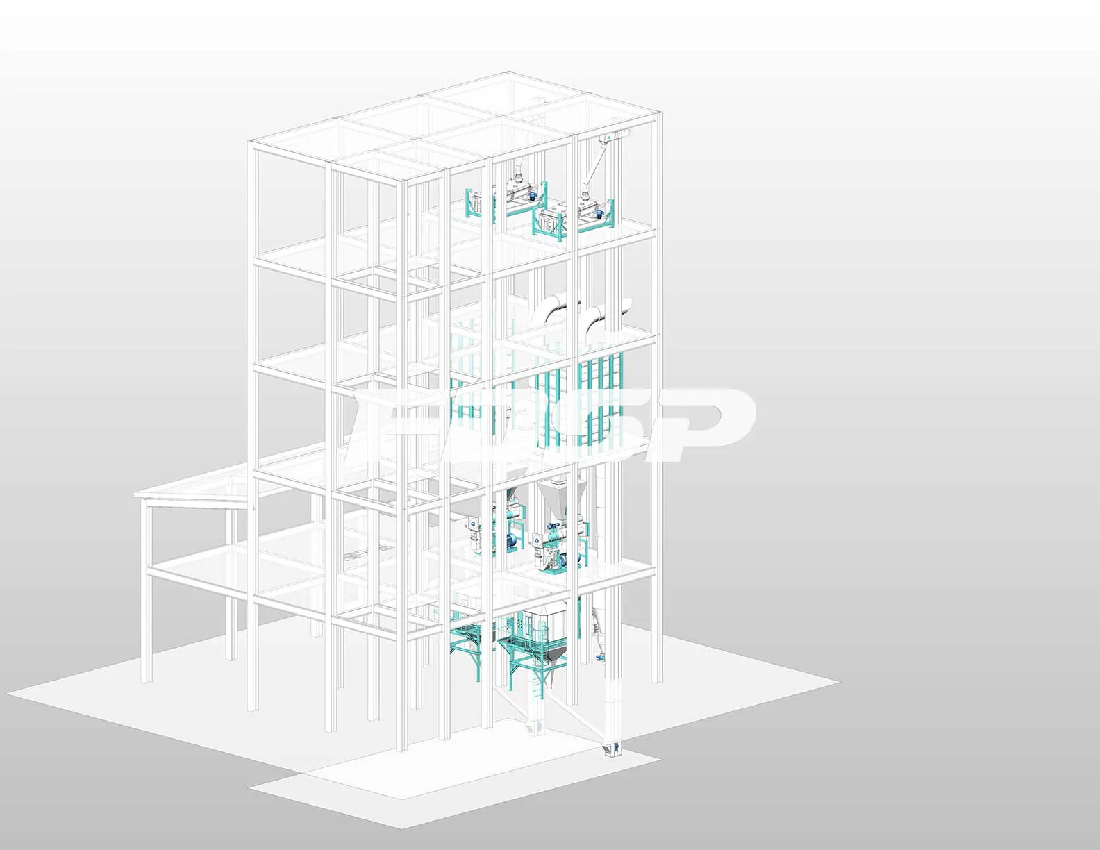 SZLH420 Series 8-15 t/h ruminants feed pellet production line
