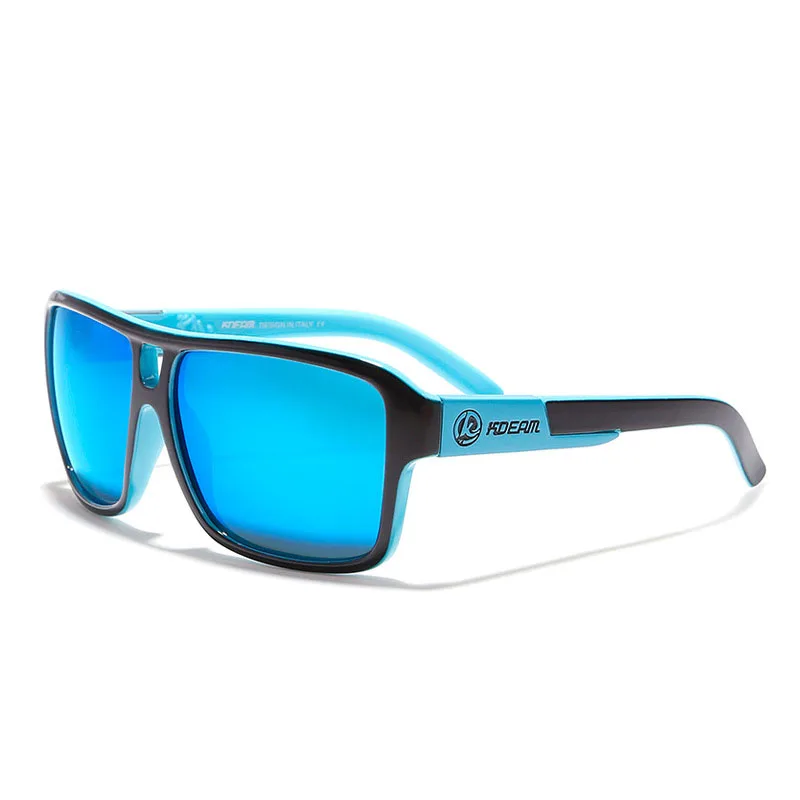

2019 Fashion KDEAM Brand Design UV400 Sport Polarized Square Shades Sunglasses Unisex Coating Glasses Gafas de sol for Sporting, Custom colors