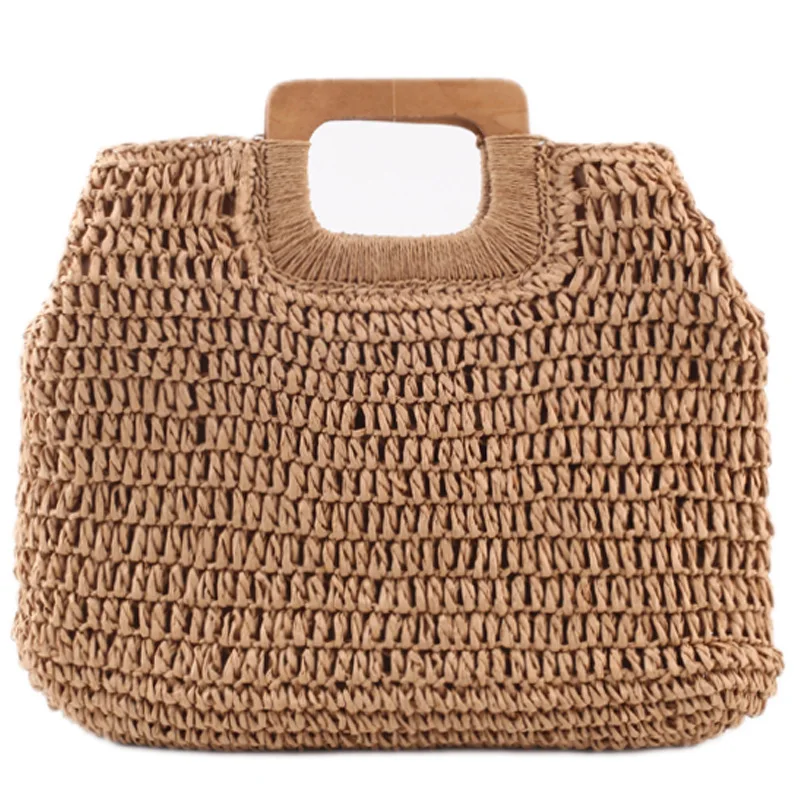 

Bohemian Straw Bag for Women Summer Large Capacity Beach Handbags Rattan Handmade Travel Bags, 3 colors