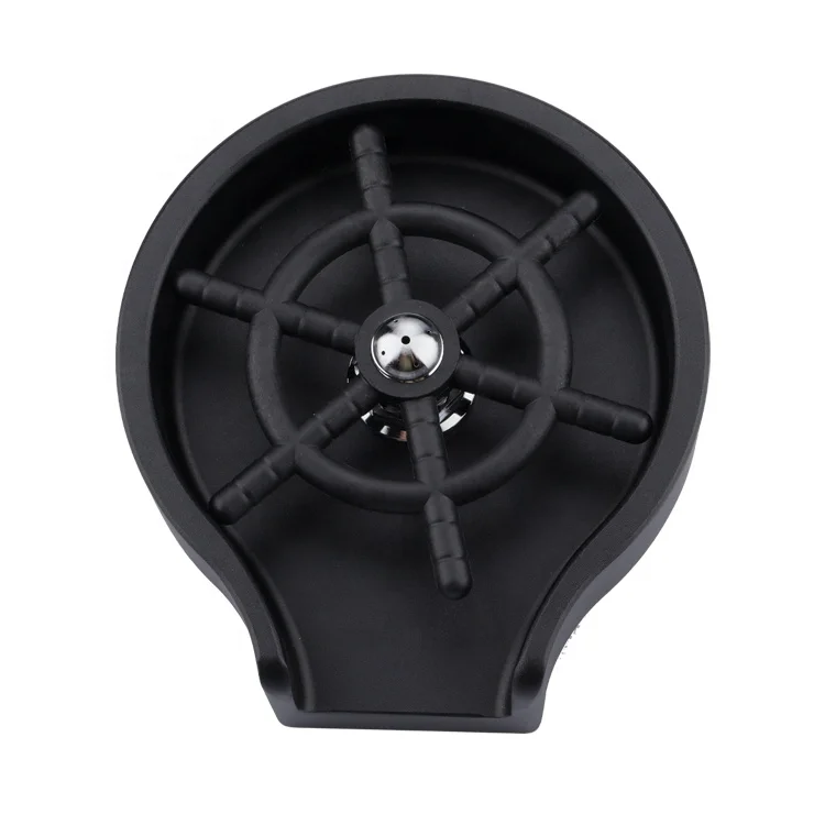 

Kitchen Sink Accessories Black Bar Glass Bottle Rinser Cup Glass Washer Coffee Rinser, Black/silver/gold