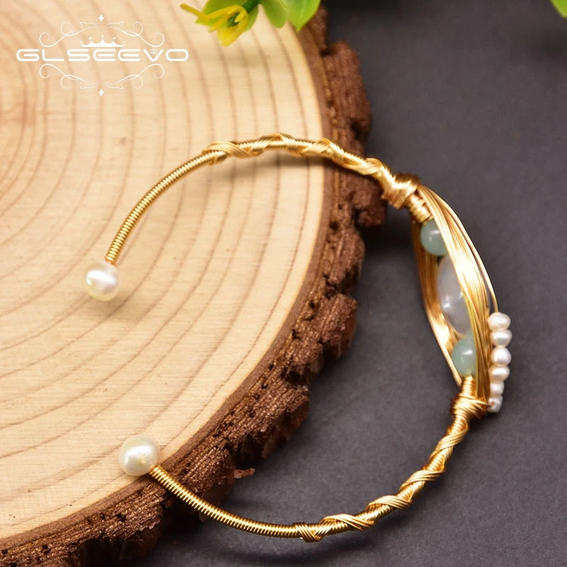 

Original Natural Fresh Water Baroque Pearl Charm Bracelets For Women Handmade Designer Bangle Luxury Bangle Jewelry