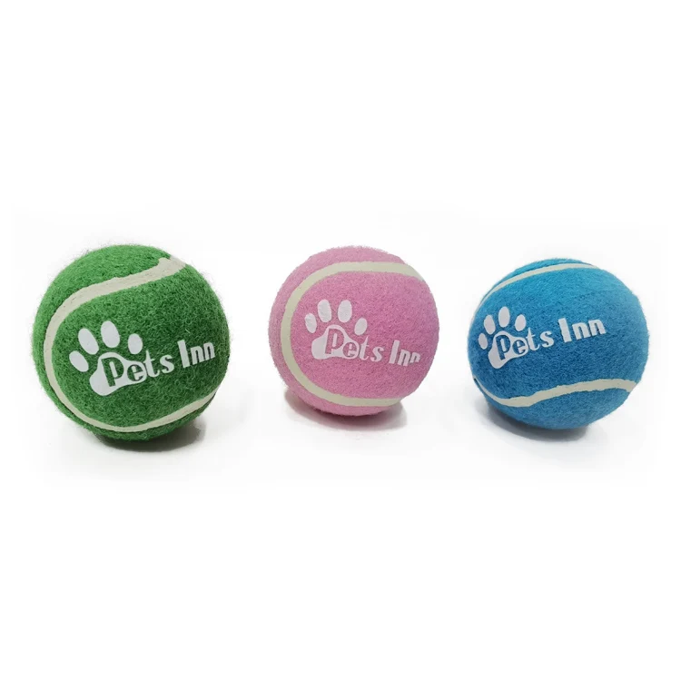 

Customized Various Color Training Toy Run Fetch Throw Play Pet interactive Toys Puppy Tennis Dog Cat Toy Squeaker Ball, Blue/pink/green