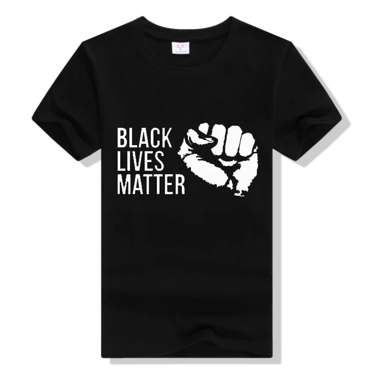 

DIY Black lives matter parade theme printing men's T-shirt digital printing short sleeve wholesale custom promotional T-shirt