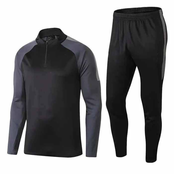 

2018 Club Winter Football Training Suit Thailand Quality Football Suit with Team Logo/Printable Player Names and Pat Tracksuit
