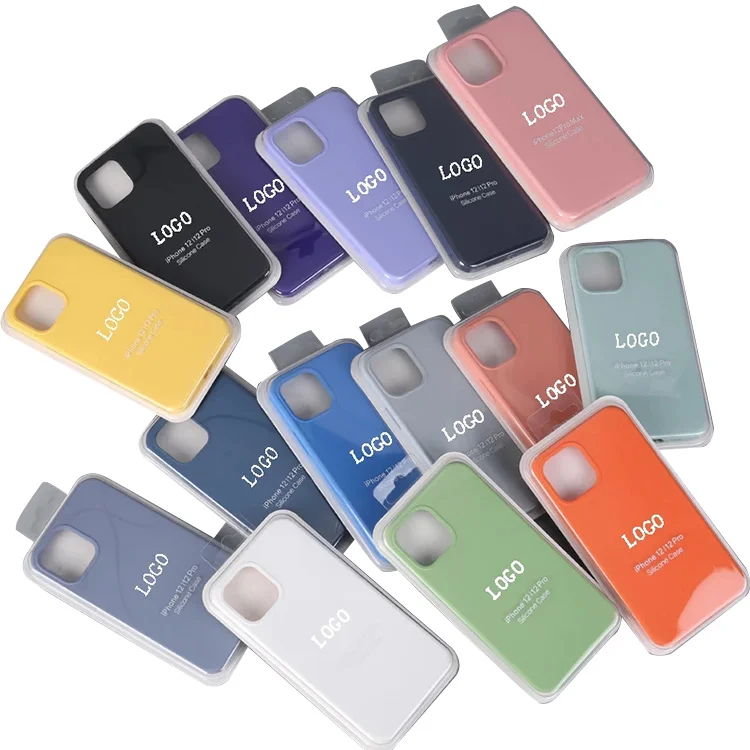 

Hot Selling For iPhone 12 Pro Max logo Case Mobile Phone Shell Liquid Silicone Case Phone Cover Phone Case