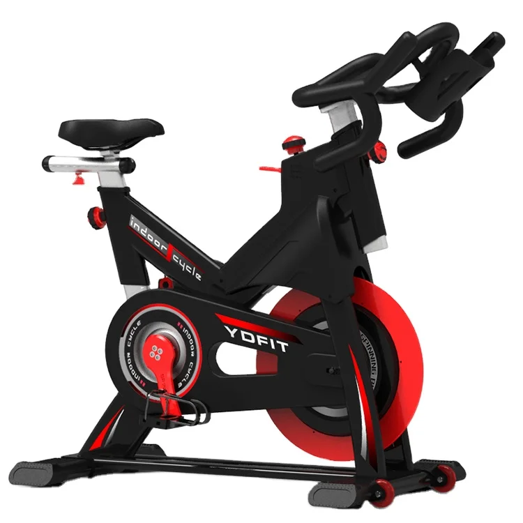 

lcd spin bike magnetic resistance spin bike handlebar extensions bicycle magnetic ergometer spinning exercise bike bicycle, Black