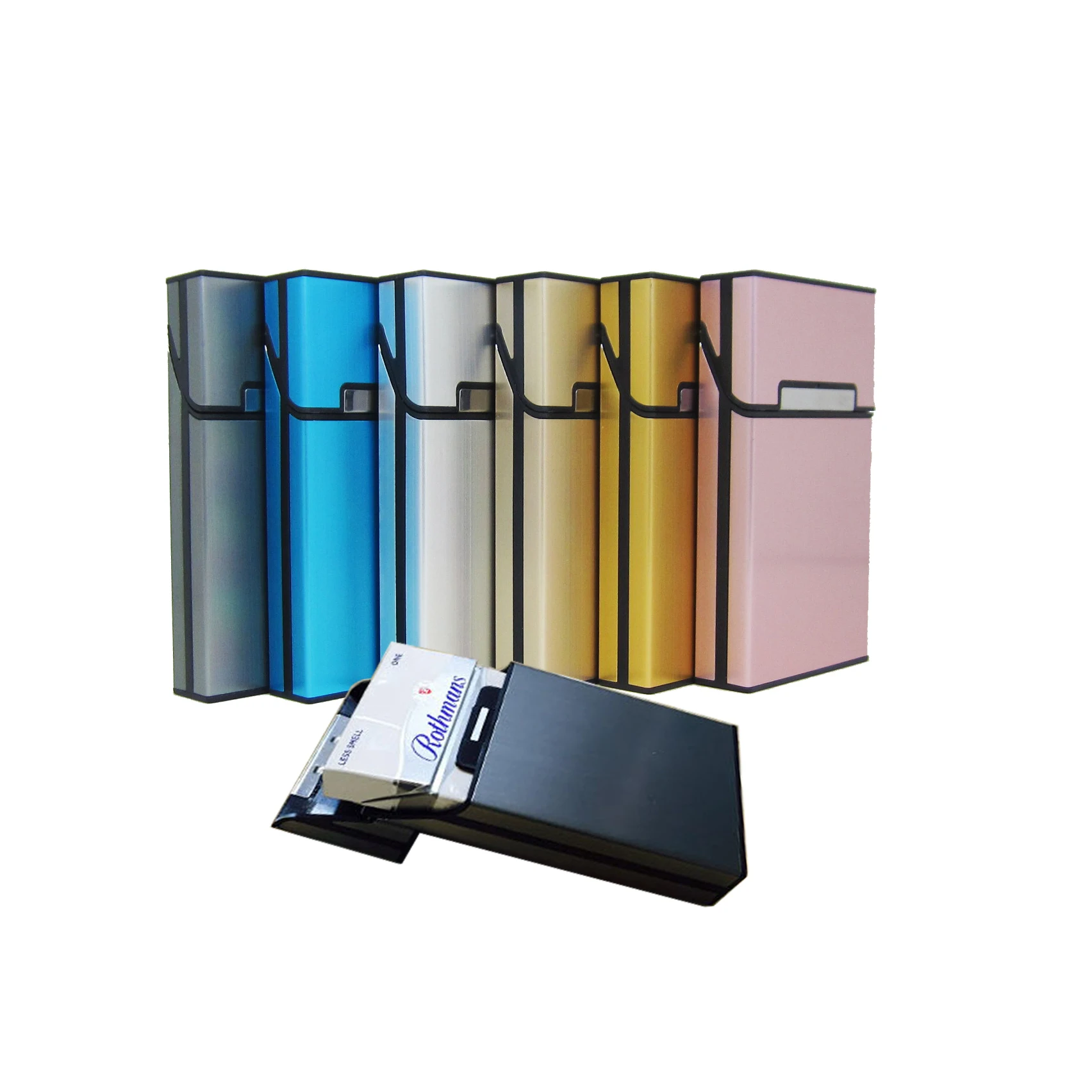 
Aluminum Cigarette Case With The Magnet Pocket Box Holder Container Storage Pack Case for women 
