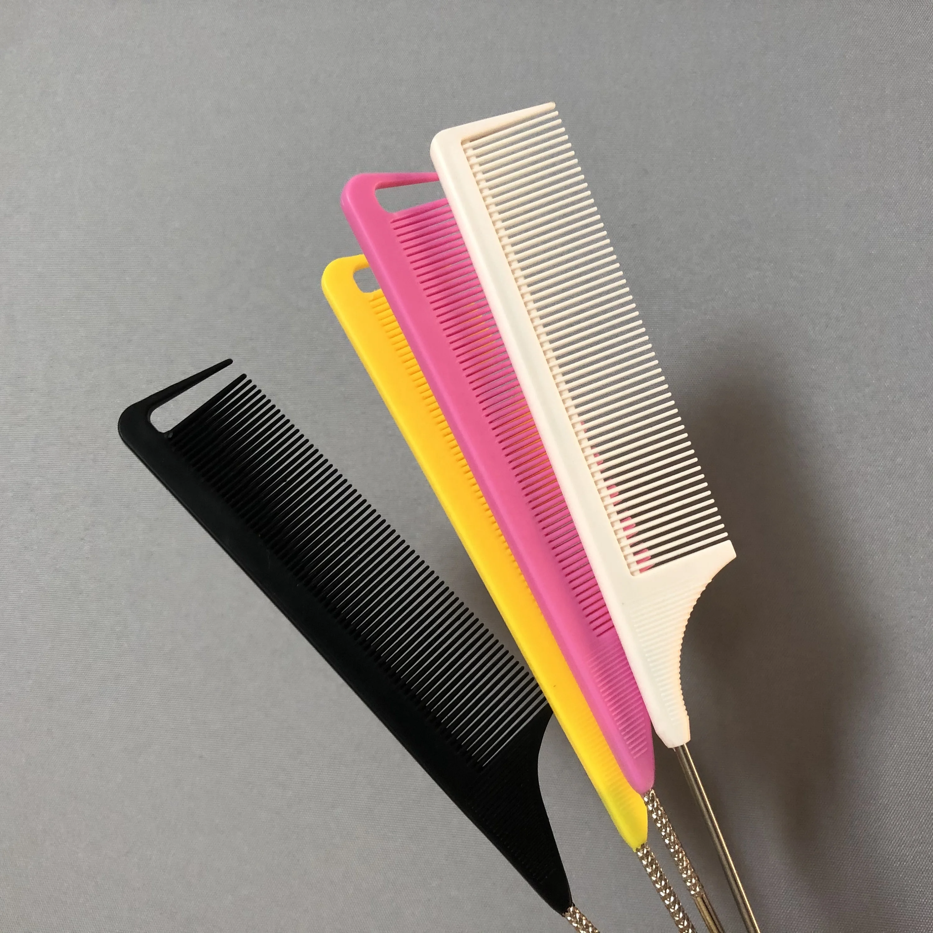 

Carbon Parting Comb Private Label Real Antistatic Hair Combs Fiber Rat Tail Moq 50 For Highlight Pin Stainless Steel
