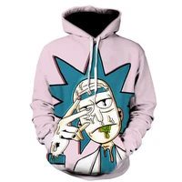 

urban streetwear rick and morty hoodie Printed hoodies sweatshirts with hood street style mens
