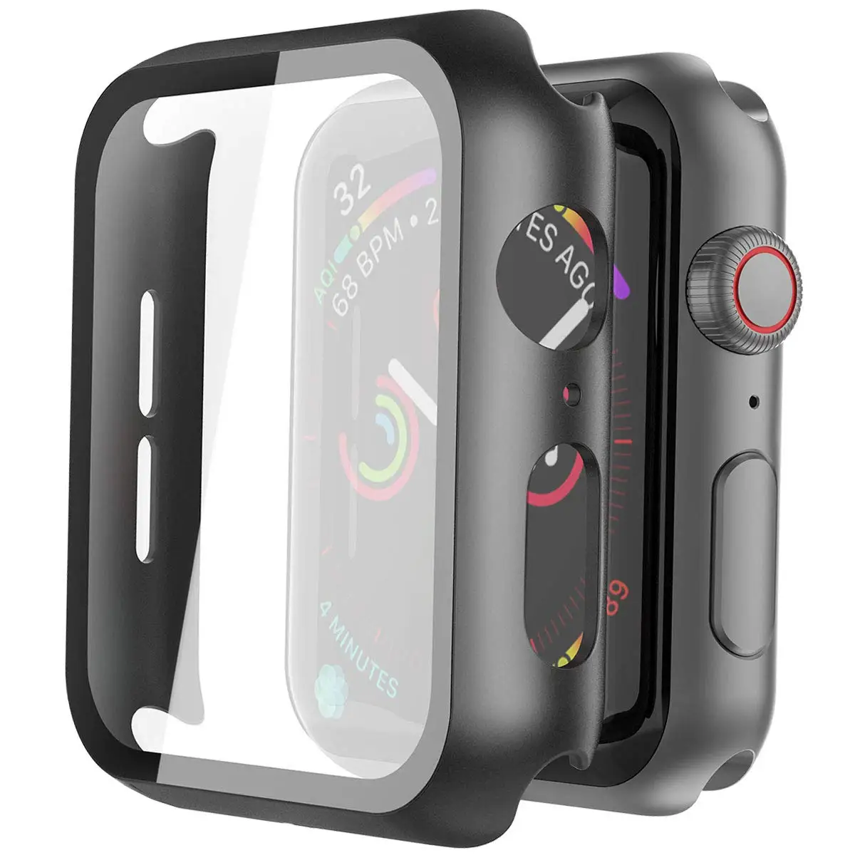 

Apple Watch Case Black Silver Gray Silicone Protector for iWatch Case 44mm 38mm 42mm 40mm