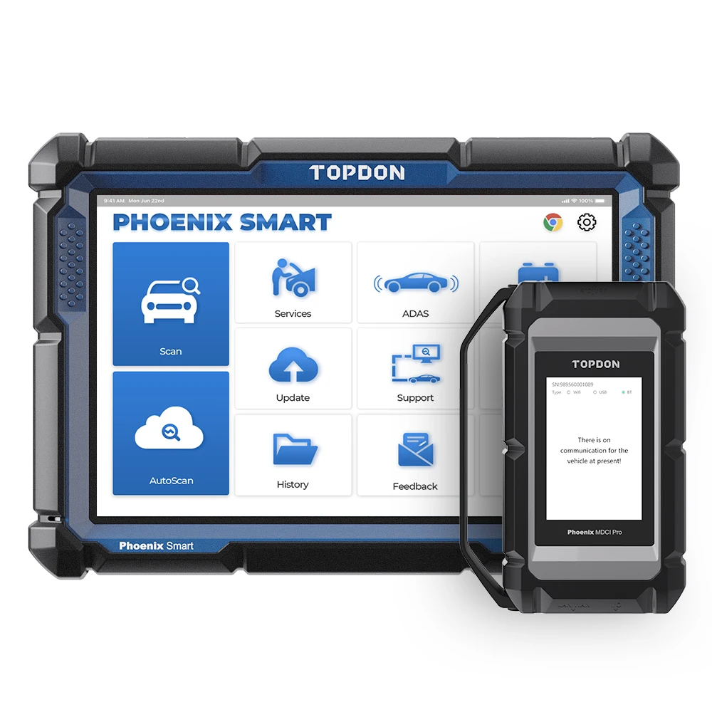 

TOPDON Phoenix Smart Car And Truck Scanner Heavy Duty Diagnostic Tool Best Multi Brand Diagnostic Tool For Commercial Vehicles